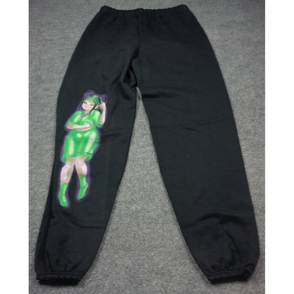 Billie Eilish Soto Gang Jogger Sweatpants Adults Large Black Music Rare